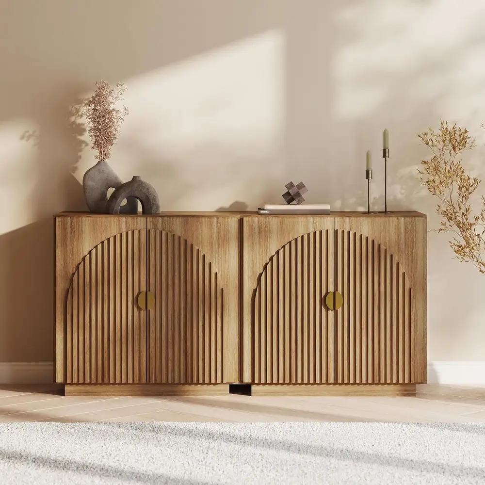 

2nd Century Inspired Sideboard Buffet Cabinet with Storage for Dining, Kitchen, and Living Room in Cael Brown
