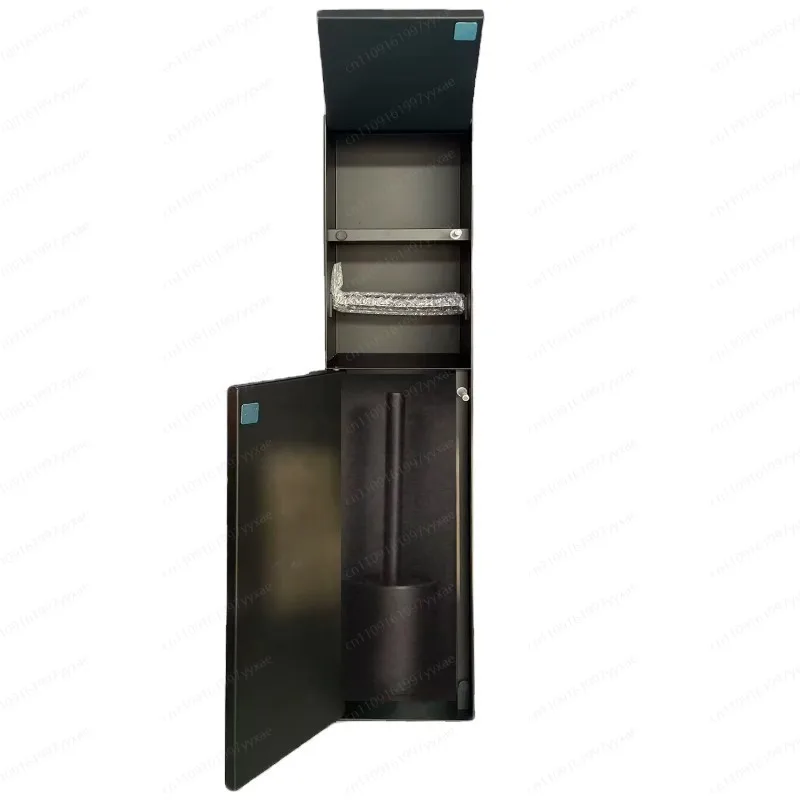 Hidden modern environmentally friendly hotel toilet paper holder bathroom storage toilet brush holder stainless steel embedded