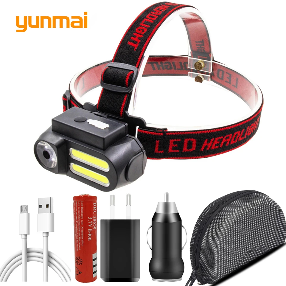 Led Headlight XP-G Q5 COB Use Rechargeable 18650 Battery Headlamp Head Flashlight Lamp Torch For Camping Fishing Light Lanterna