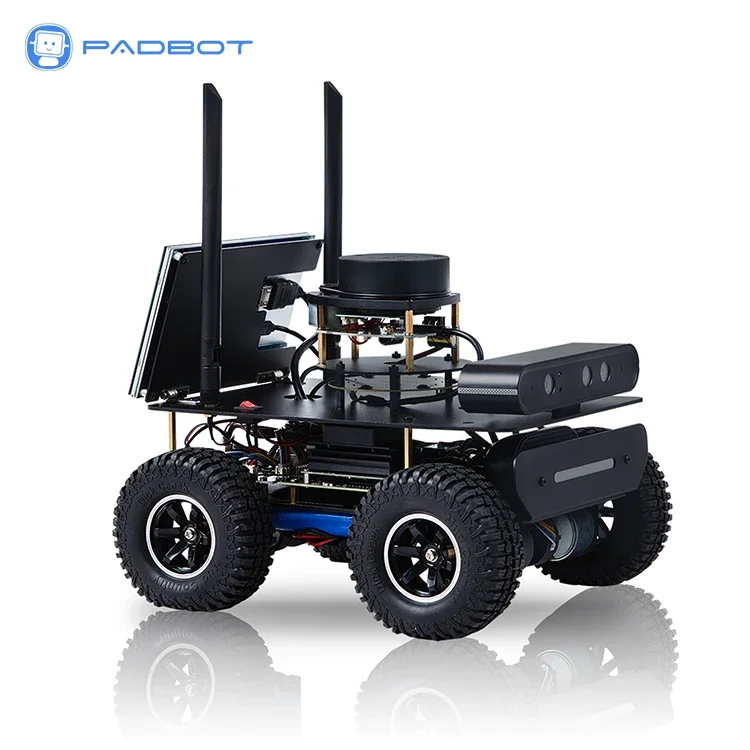 Lidar UGV Chassis Robot ROS, tanah tanpa awak mengemudi sendiri kendaraan penggerak Robot Otonomi