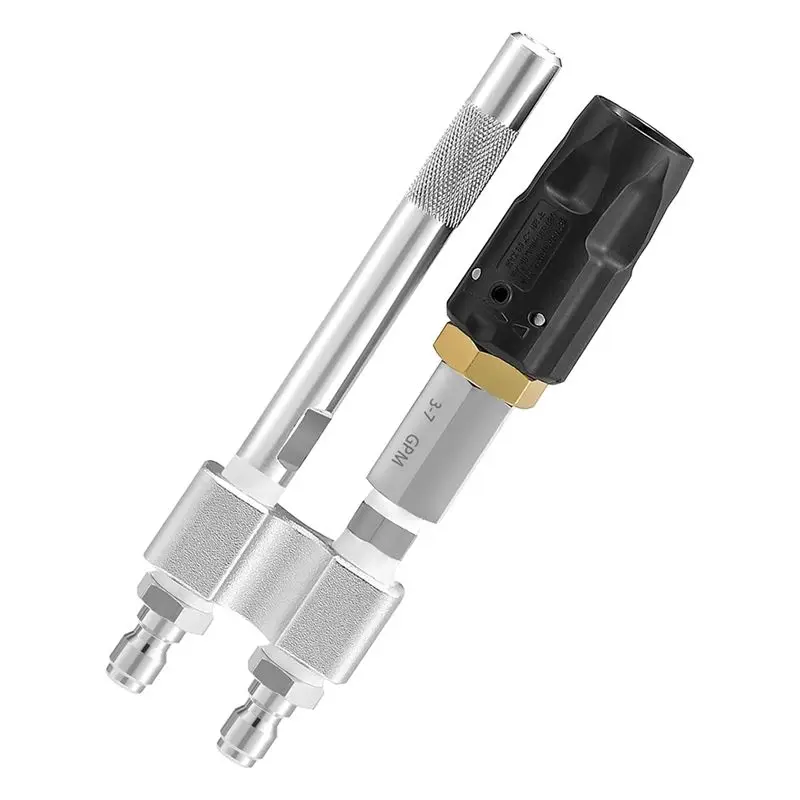 

Innovative Shooter Tip M5 Twist Nozzle Long Range Chemical Shooter For 3-7 GPM, 1/4” Quick Connect Long Range Soap Nozzle For 3-