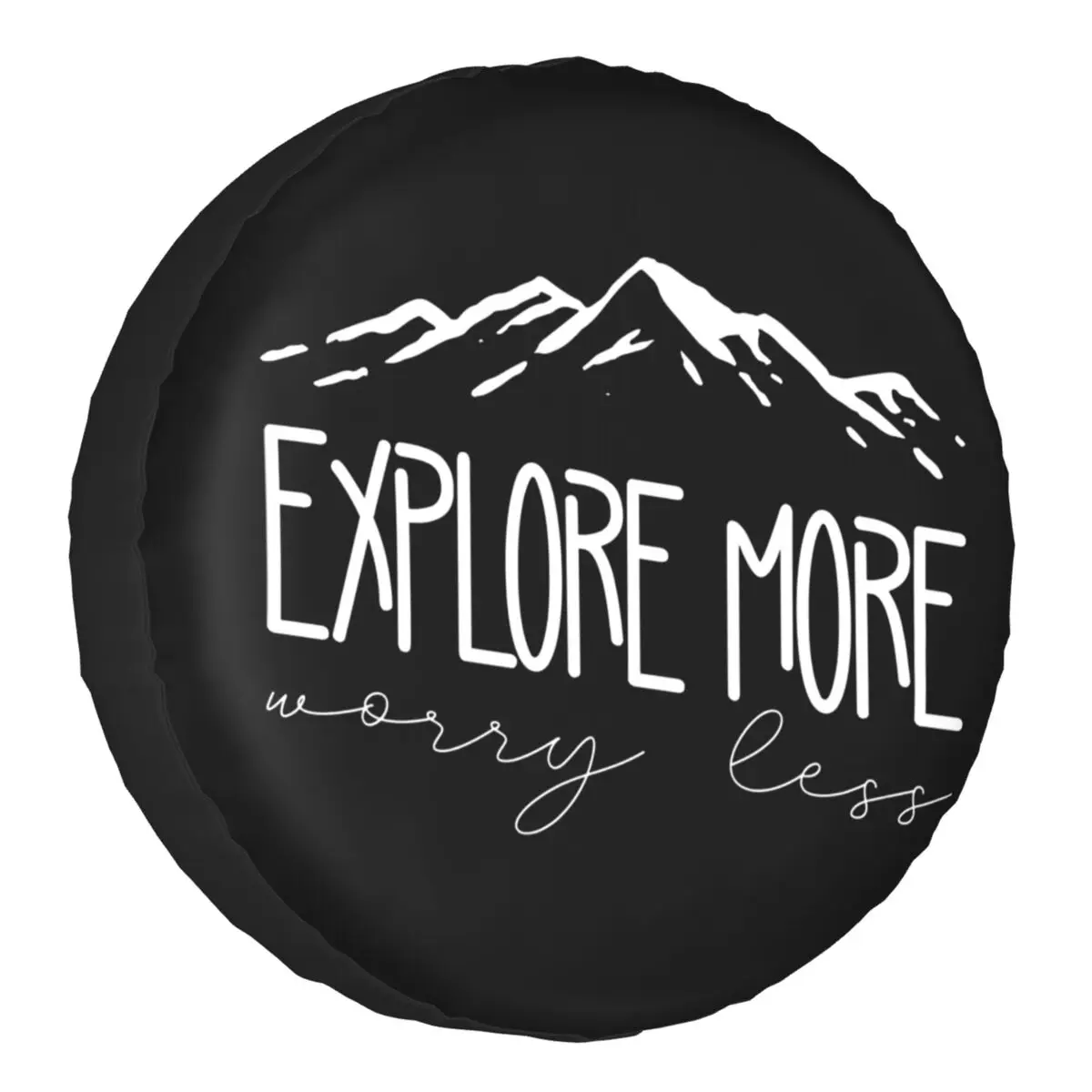 Adventure Awaits Camping Spare Tire Cover for Toyota Land Cruiser Prado Explore More Worry Less 4WD 4x4 SUV Car Wheel Protector