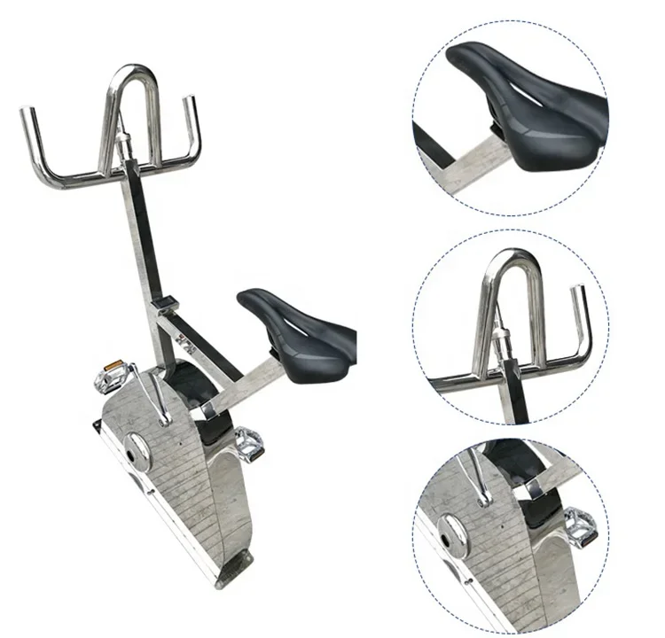 

Aquabike Stainless Steel Waterbike for Swimming Pools and Water Parks for Underwater Exercise and Recreation