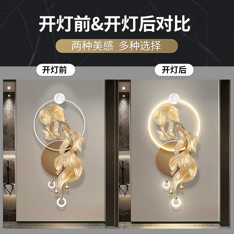 لوحة زخرفية مضيئة للمدخل، لوحة معلقة على نهاية ممر الممر