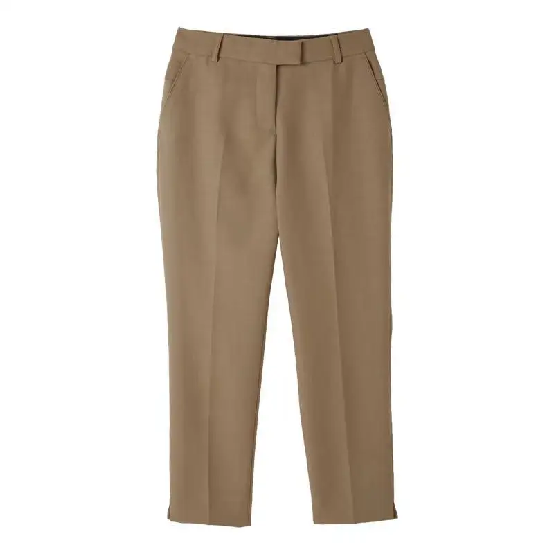 

Custom Logo Women Solid Pants Fashion Style Ladies Office Trousers