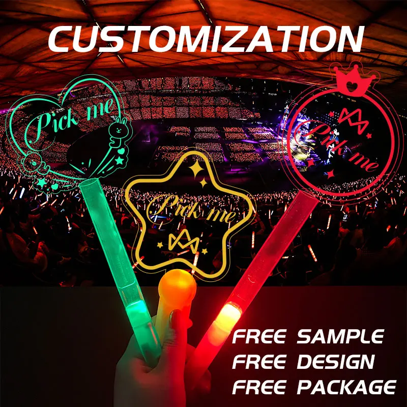 

Custom Kpop Concert Favor Event Led Glow Stick Acrylic Luminous Light Stick