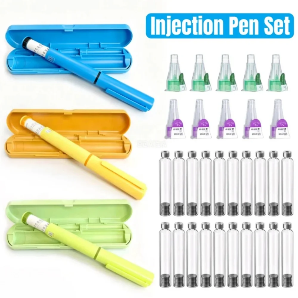 1Set Medical Aesthetics Tattoo Pens Beauty Injection Pen Portable Growth Hormone Dosage 60U Insulin Injection Pen Magic Pen