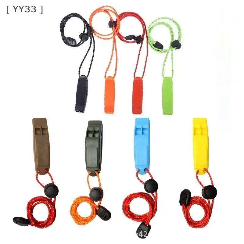 Dual-Frequency Survival Whistle High-Pitch Dolphin Sound Emergency Whistle with Lanyard for Outdoor & Disaster〔YY33〕