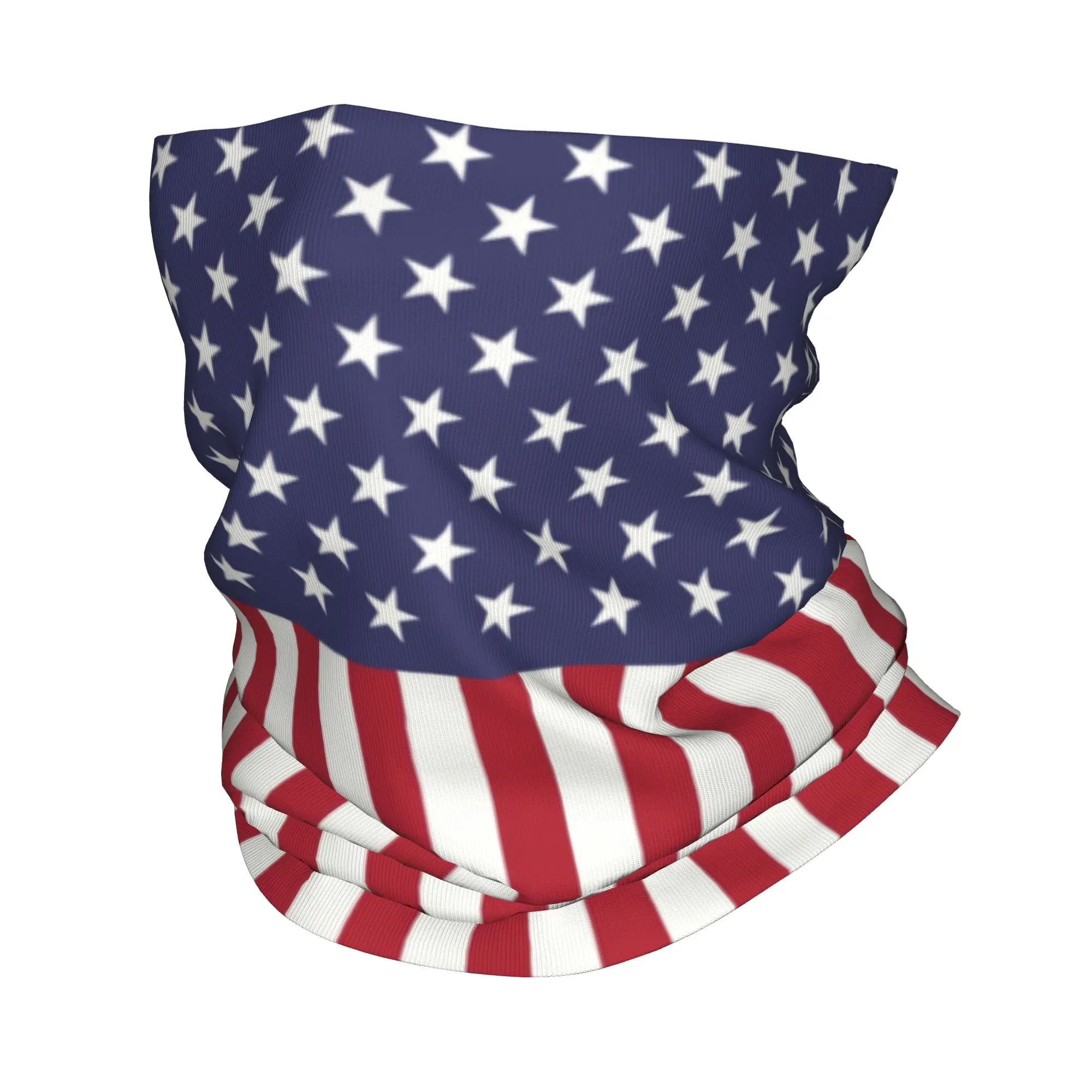 مخصص أمريكا الولايات المتحدة الأمريكية العلم باندانا الرقبة أدفأ الرجال النساء الشتاء التزلج وشاح أنبوبي الجراب واقي الوجه #1