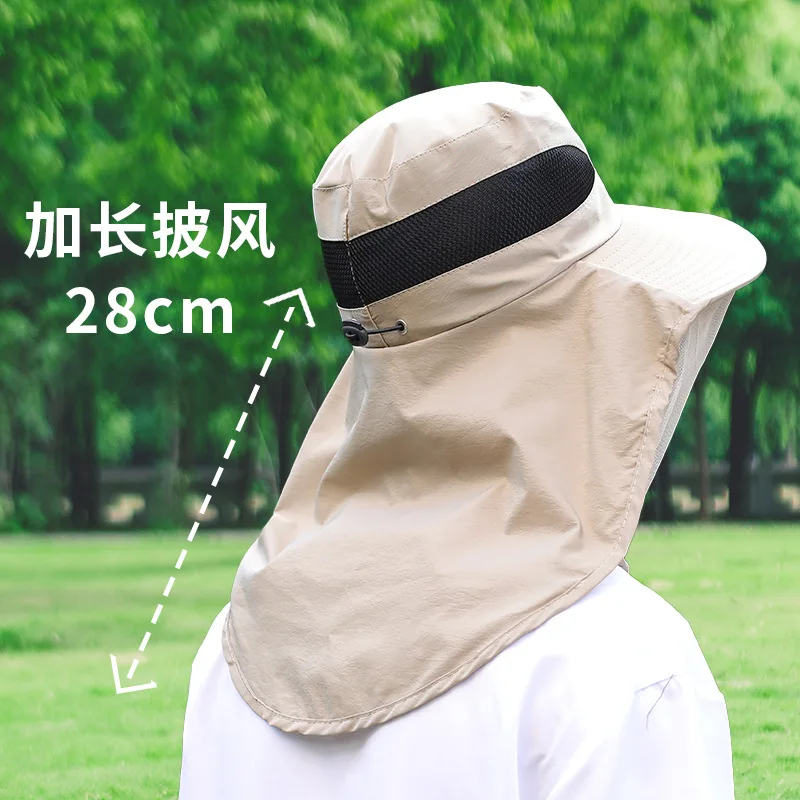 Mosquito-proof Hat Outdoor Men's Fishing Hat Face-covering Sun Protection Hat Breathable Mesh Face Mask Night Fishing Insect