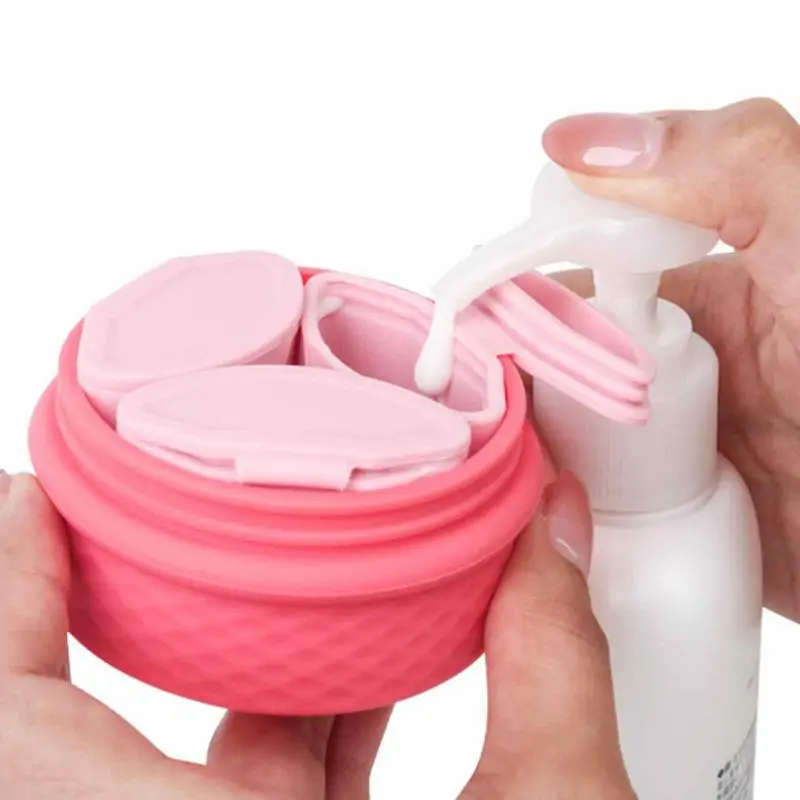 Silicone Dispenser Storage Box Foundation Make-up Milk Emulsion Portable Box Face Cream Skin Care Products Sub Packaging