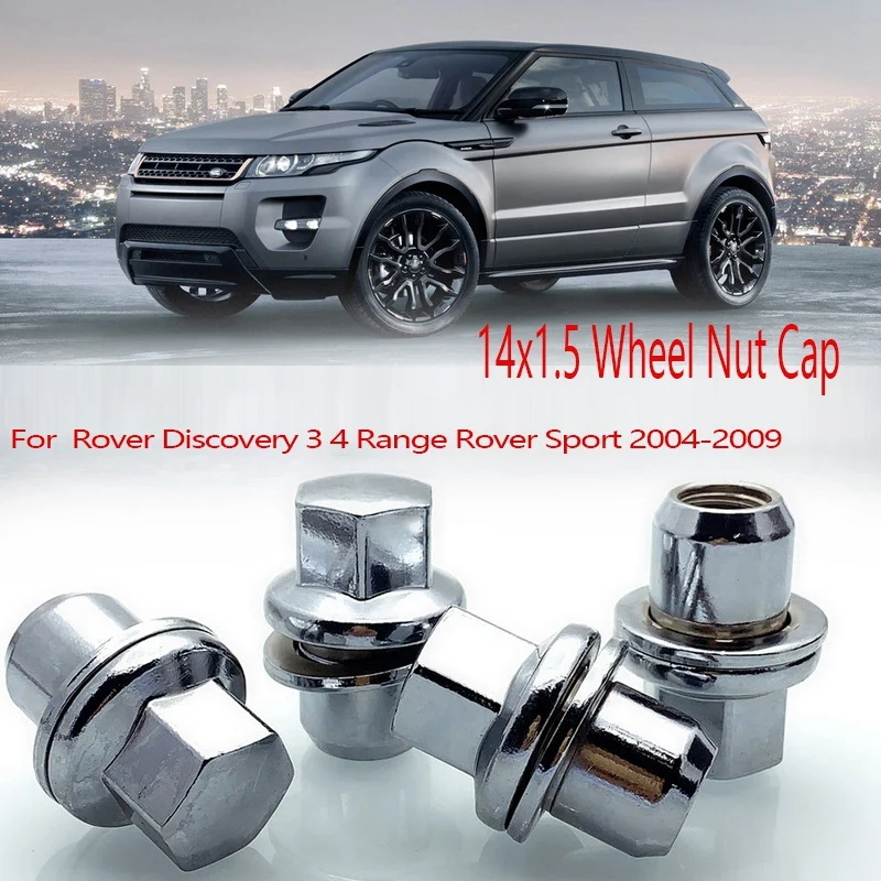 10 Pcs 14X1.5 Wheel Nut Cap RRD500290 Auto Hub Screw Cover for Land Rover Discovery 3 4 Range Rover Sport 2004-2009