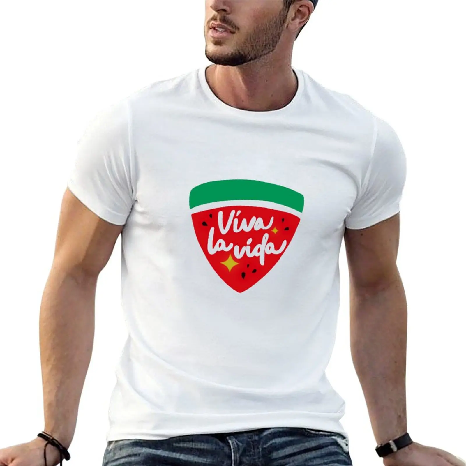 

Twinkling watermelon, viva la vida. T-Shirt t shirts cotton 100% t shirt for man 100 percent cotton T-Shirt