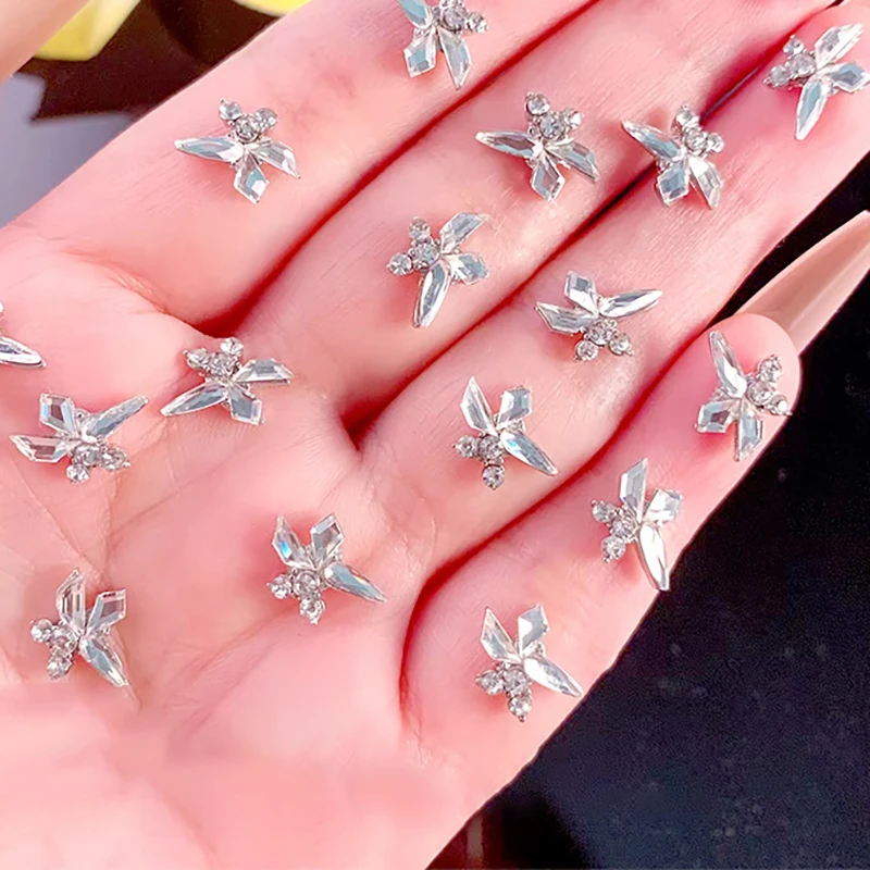 5szt Glitter Mini Crystal Nail Art Rhinestones Stack Drilling Decorations Manicure Charms For Manicure Nails Decoration Supplies