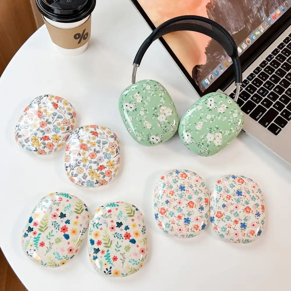 Ins корейская мода красочные цветы бабочки стандартные для AirPods MAX горячая Распродажа мягкая защита от падения