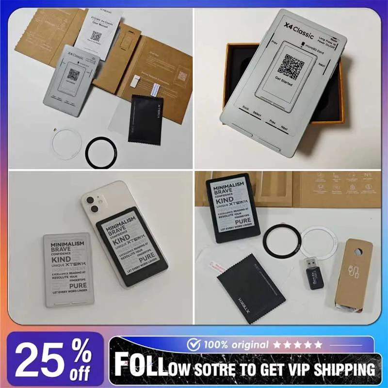 XTEINK X4 Pro X3 X4 Classic E-Ink Screen Reader UltraLight Portable Starry Sky Black/Misty Gray White 2 Color E-book Reader