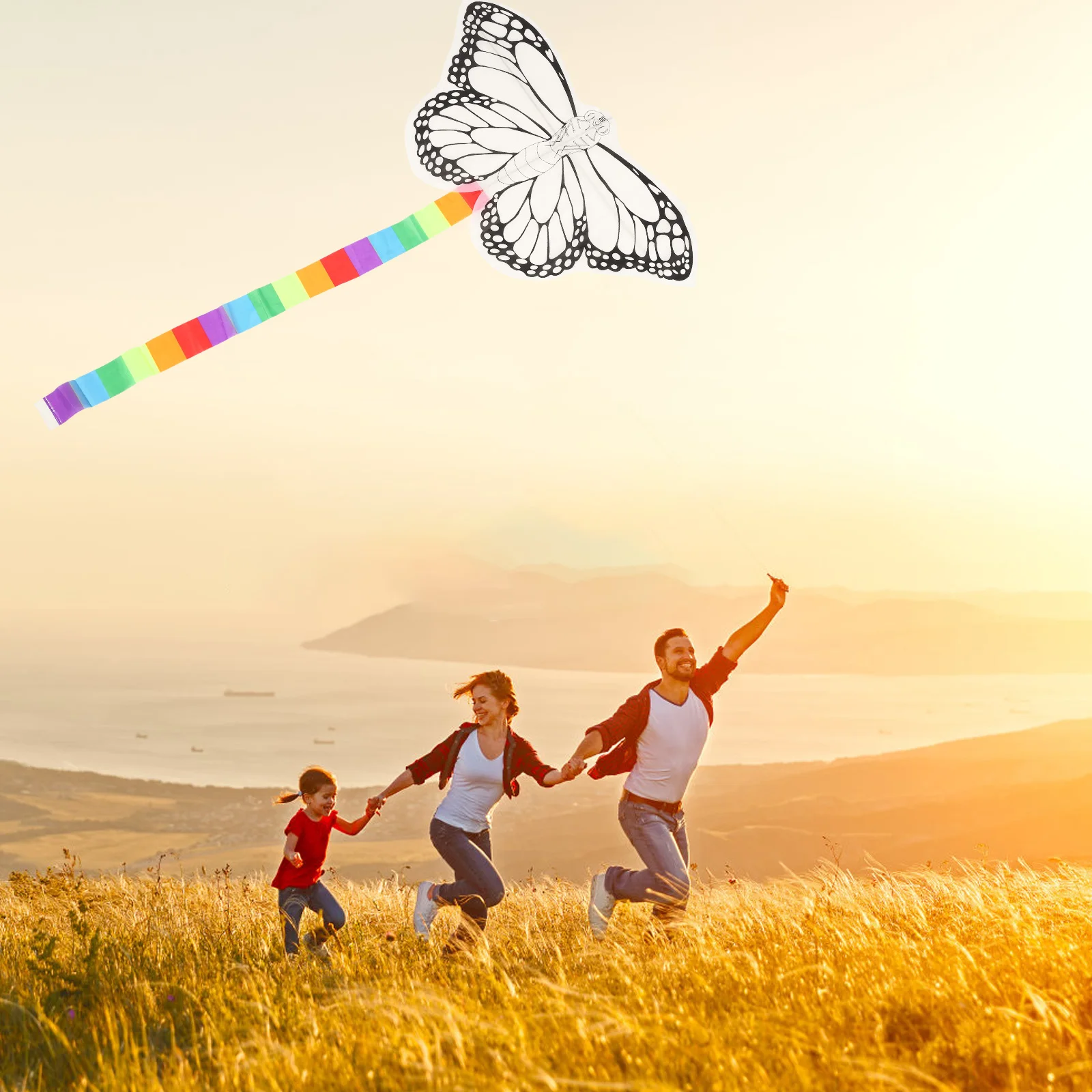 DIY vlieger materiaal tas vliegers voor kinderen maken jongen interessante tekening doek ambachtelijke kits kind schilderen