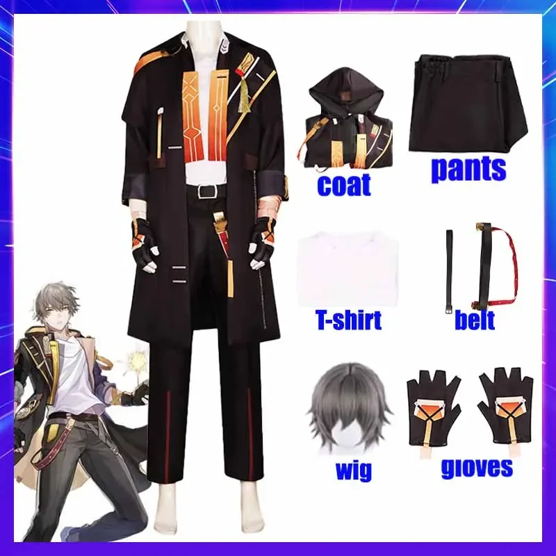 Anime Game Honkai: Star Rail Cosplay Costumes Trailblazer Male Protagonist Wig Men Uniform Suit Halloween Carnival Boy Outfit