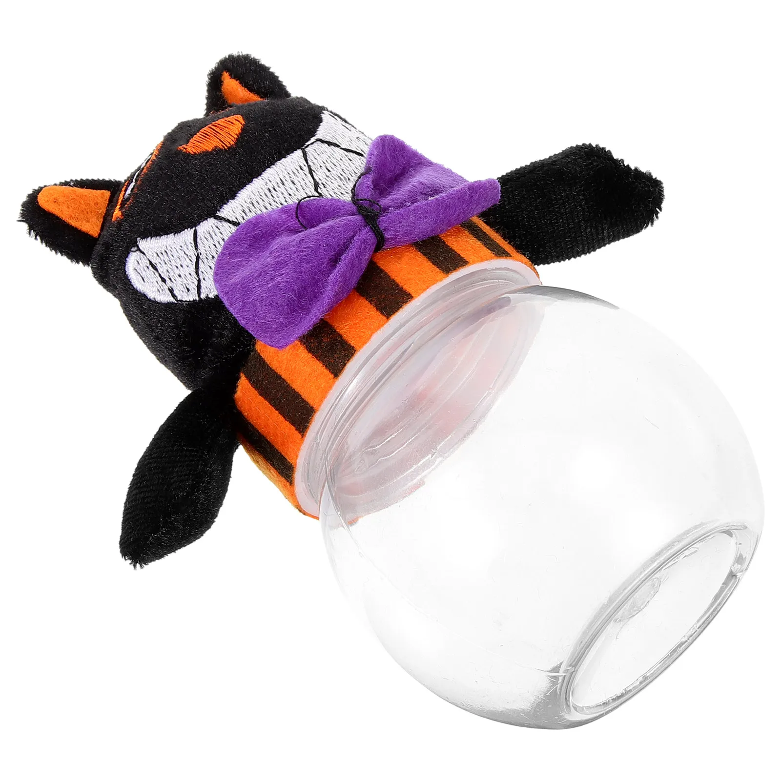 

Halloween C Jar Black Cat Creative Halloween Box Theme Plastic Container for Party Supplies Treat Storage Box Portable Snack