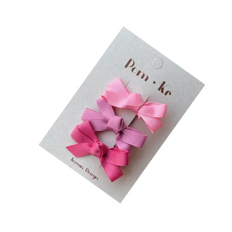 New Bow Hair Clip for Baby Girls Solid Color Fabric Bangs Side Clips Sweet Princess Hair Pin Set Korean Kids Hair Accessories