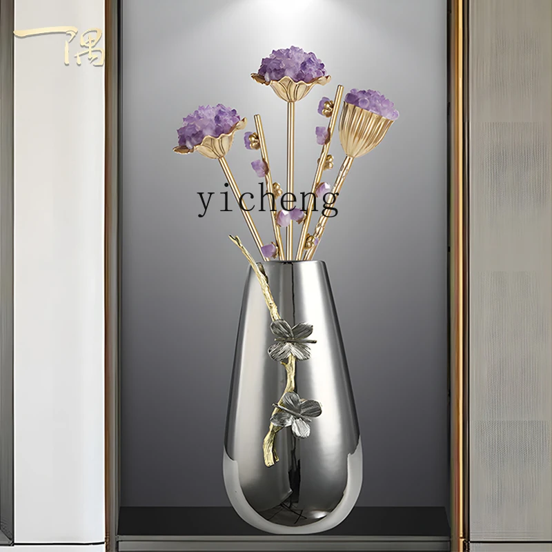 

ZYA modern vase ornament living room flower arrangement high-end entrance dining table art minimalist decoration