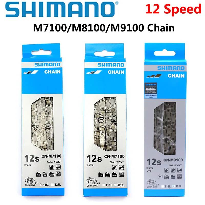 SHIMANO DEROE SLX XT CN M7100 M8100 Chain 12 Speed Mountain Bike Bicycle Chain 12v MTB/Road Bike Chains 126L quick link original