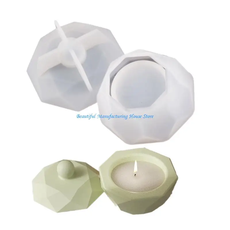 

E56A Rhombus Storage Box Making Mold for DIY Craft Geometrical Candlestick Resin Mold