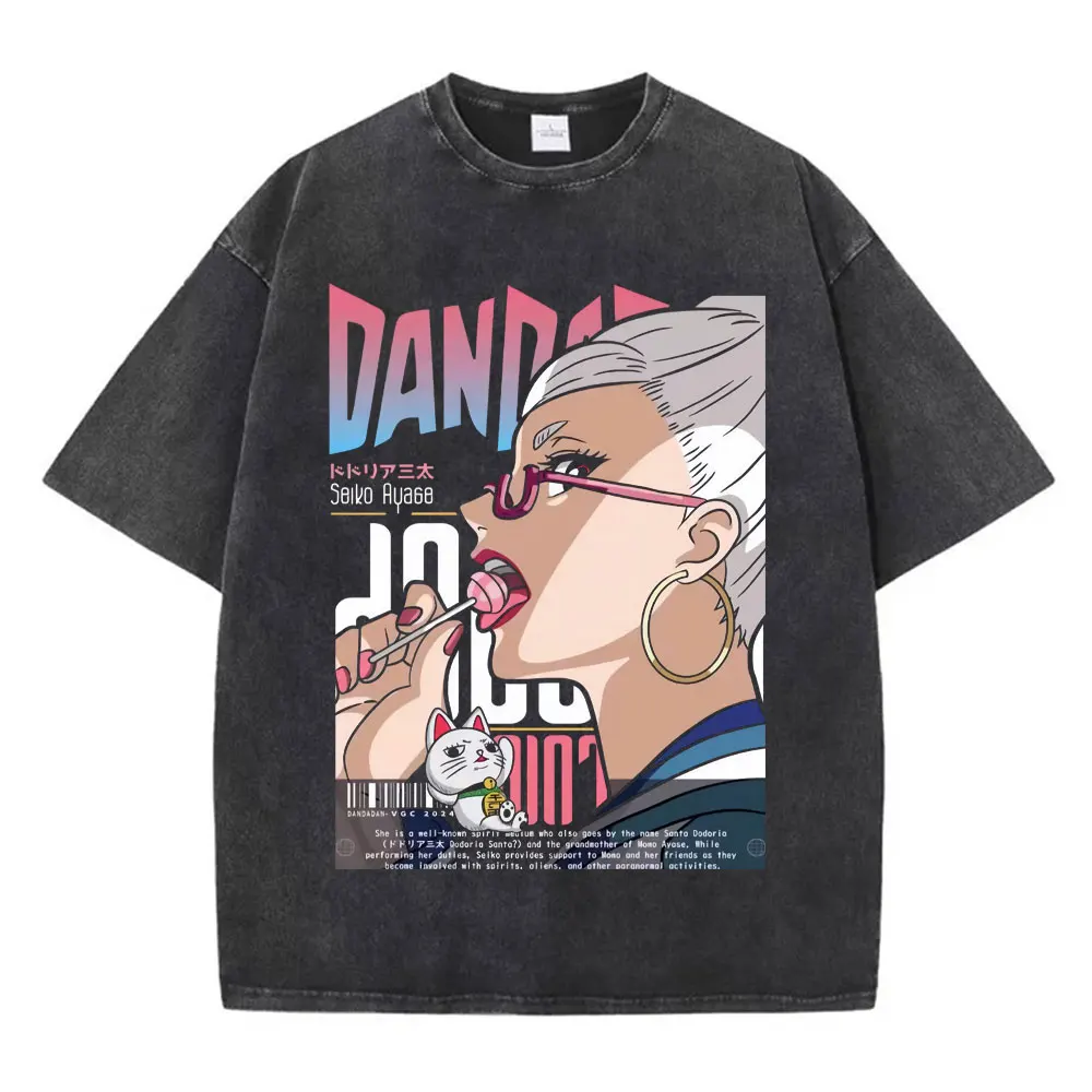 

Anime Dandadan Nana Mizuki Graphic T Shirts Harajuku Cartoon Short Sleeve T-shirts Men Women Fashion Y2k Vintage Washed T-shirt