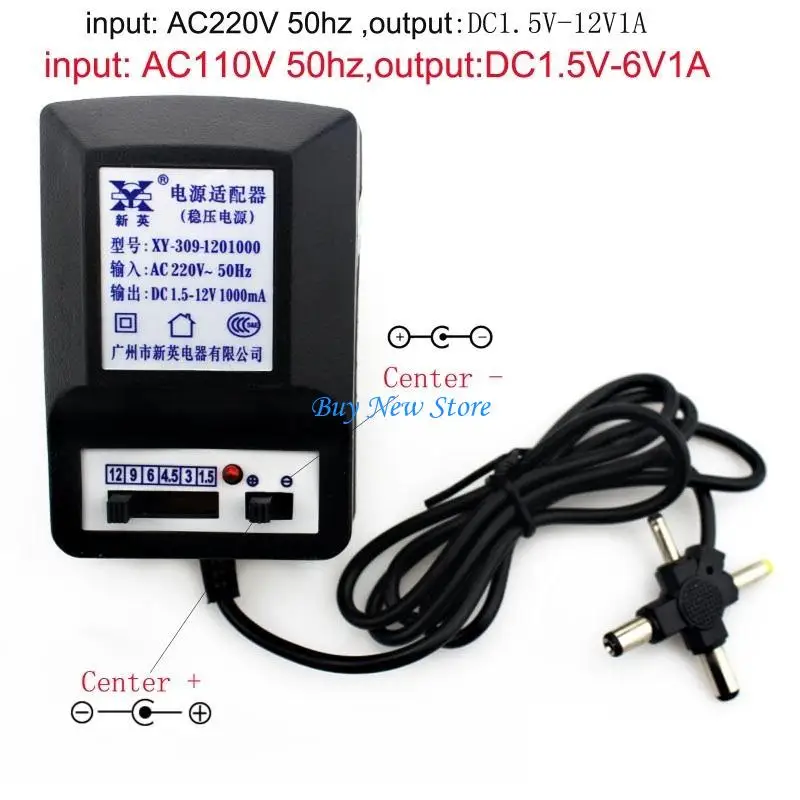 

20CE AA LR6 AAA LR03 LR20 D-Size Battery Eliminators 1.5V-12V Power Supply Adapter with Cable Can Replace 1-8x 1.5V Battery