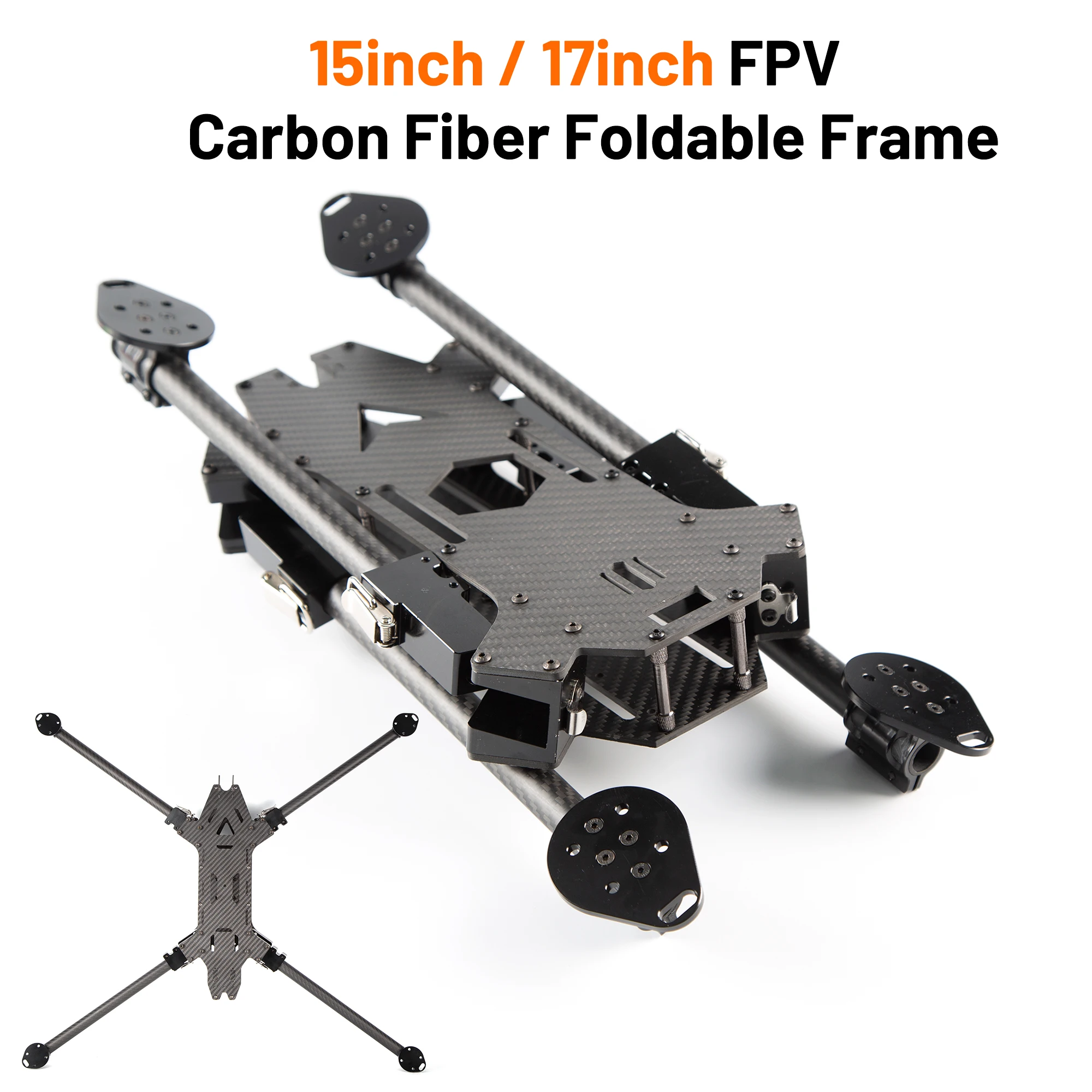 

15/17-дюймовый складной карбоновый FPV-раммный комплект с колесной базой 670/790 мм для FPV-дронов дальнего радиуса действия, аксессуары для самостоятельной сборки RC фристайл-дронов