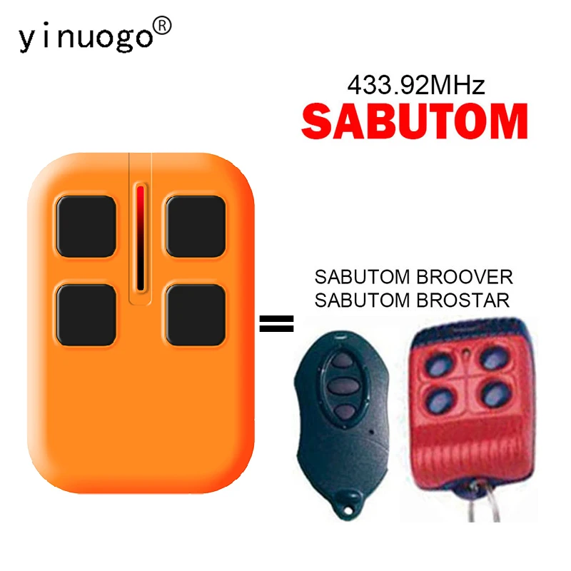 

SABUTOM BROOVER BROSTAR Remote Control Garage Door Opener 433.92MHz Gate Remote Control