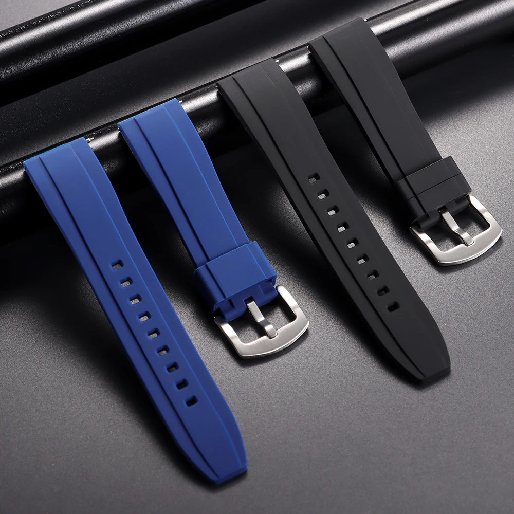 20mm 22mm Universelles wasserdichtes Gummiband für Rolex für Armani für Omega Armband Sport Silikon Uhrenarmband für Seiko Armband – Detail 11