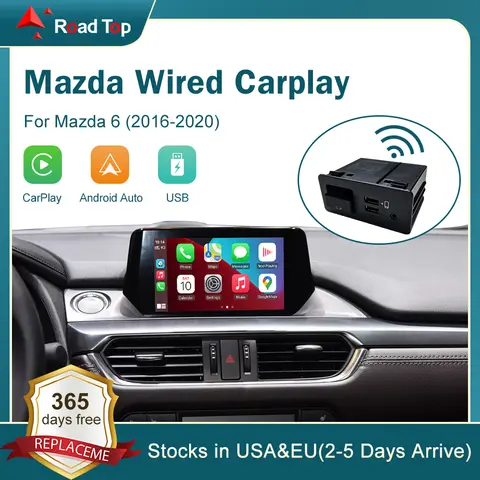 Wired CarPlay Android Auto USB Adapter for Mazda 6 2 3 CX3 CX5 CX9 MX5 2016-2020 With Mazda Connect System