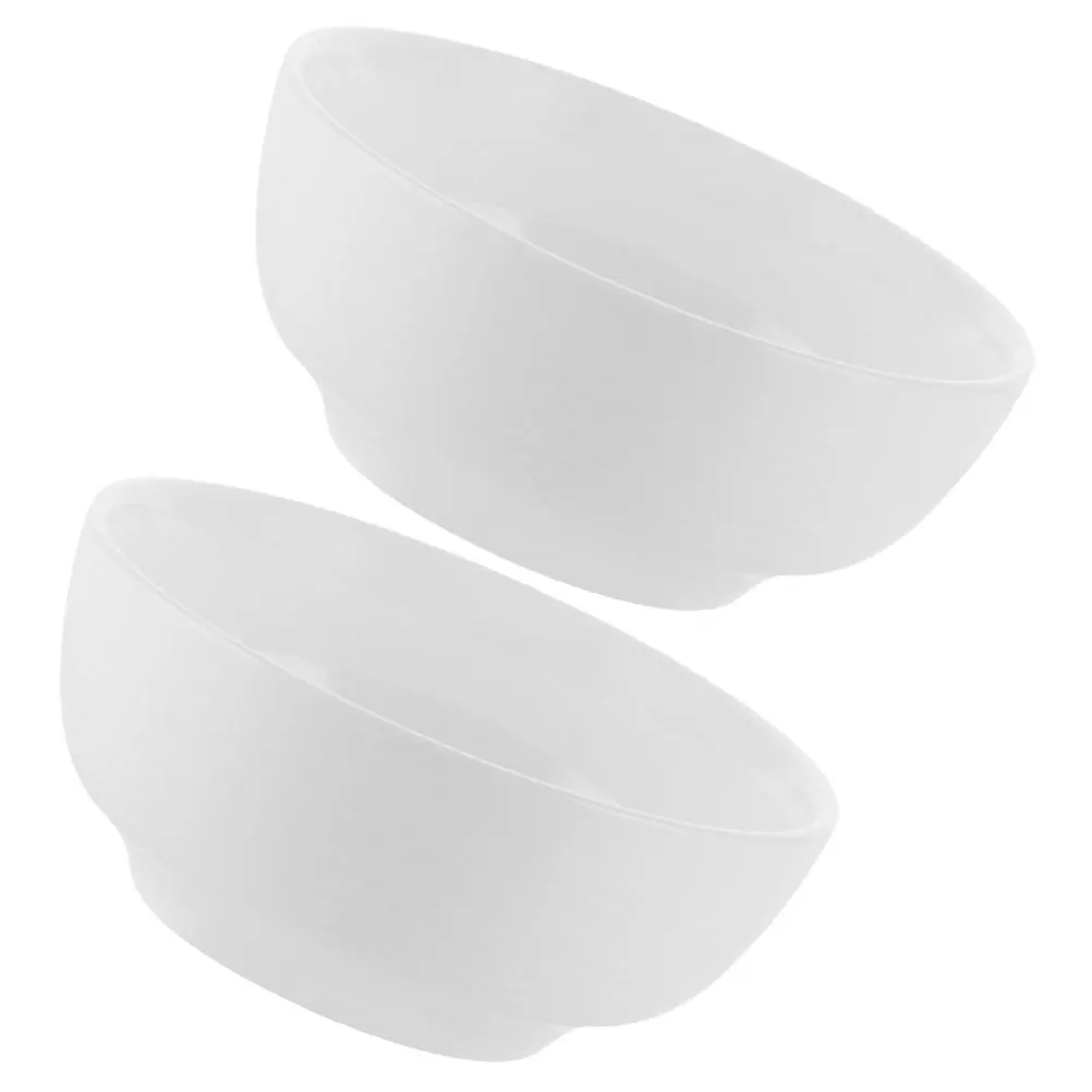 

2Pcs Ceramic Bowl Set White Soup Bowls Large Serving Bowls for Kitchen Entertaining Salad Dessert Serving Bowl
