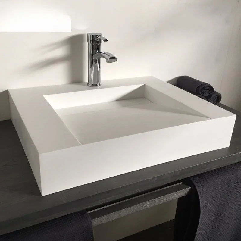 

Household wash basin Bathroom square creative hidden wash basin