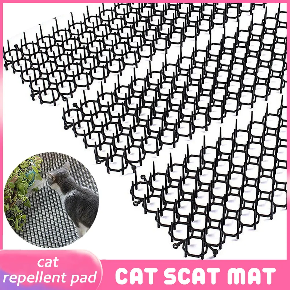 Garden Cat Scat Mats Anti Dogs Repellent Mat Prickle Strips Net Spike Keep Cat Dog Away Digging Climbing Cat Fence Pets Supply