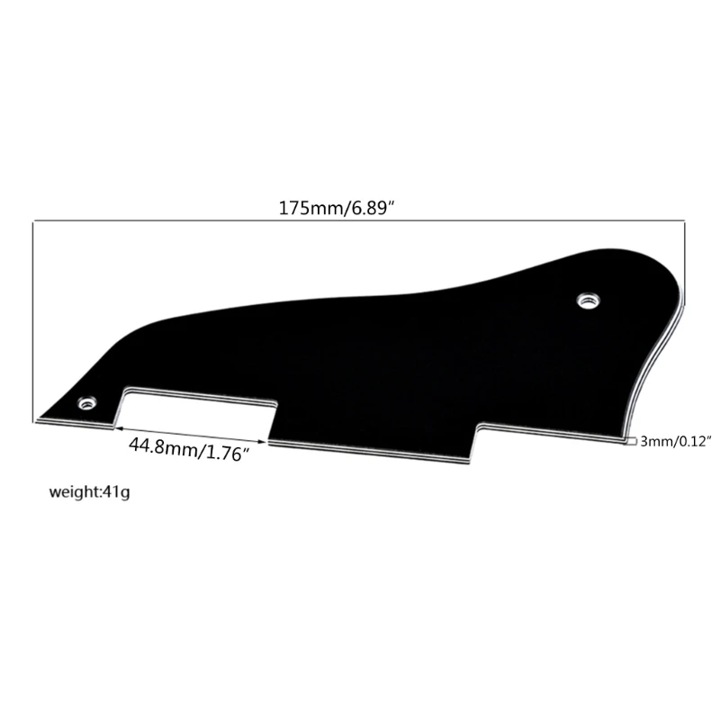 Black PVC Guitar Pick Guard Anti-Scratch Plate Compatible for ES-335 Guitar Musical Instrument Accessories 24BD