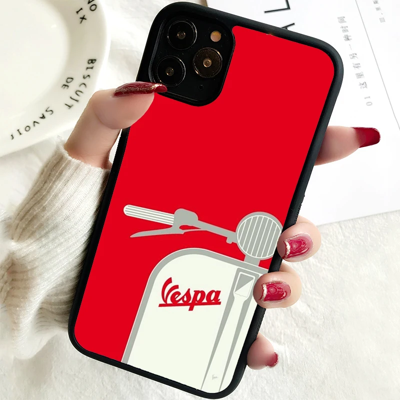 5 5S SE 2020 Phone Cover Case for iPhone 6 6S 7 8 PLUS X XS XR 11 12 13 MINI 14 PRO MAX Rubber Silicone  Vespa Scooter