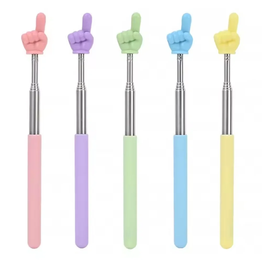 10pcs Retractable Teacher Pointer Finger Teaching Pointer Telescopic Pointing Stick School Handheld Presenter School Office Tool