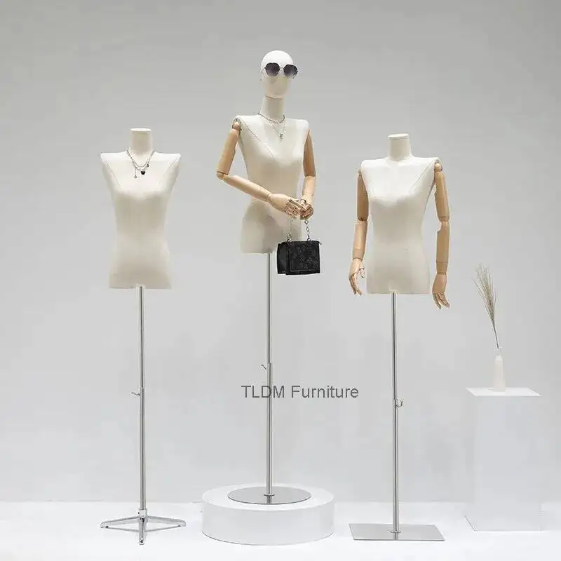 

Shoulder Mannequin Clothing Store Women's Right-angle Shoulder Garment Mannequin Stand Dummy Form Full Display Stand Flat FYMQ