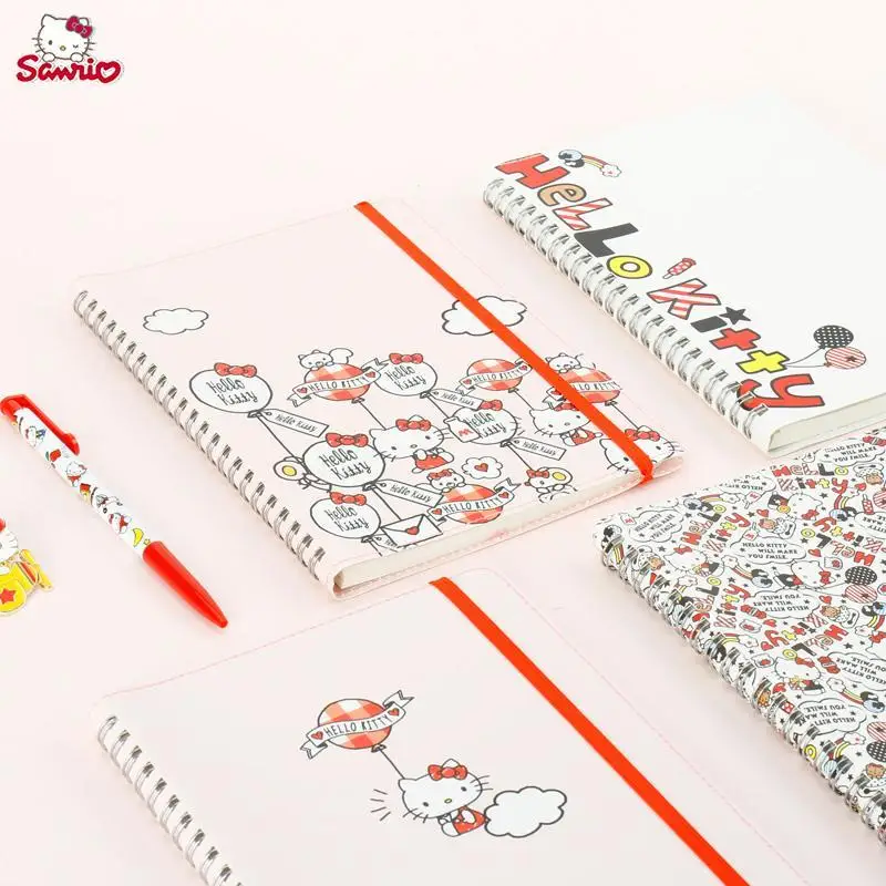 Hello Kitty Hand Ledger Anime Cartoon Sanrio Stationery Book Girl Diary Project Book Student Notebooks Kitty Note Book Gift