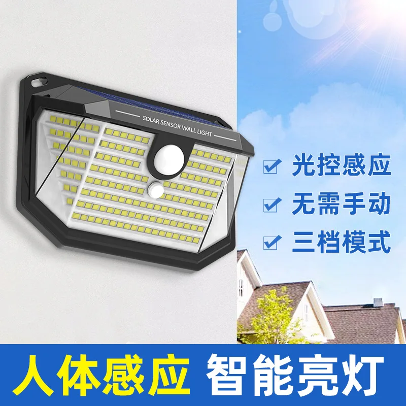 Solar wall lamp Human body induction Outdoor garden light Automatic light after dark Wholesale IP65 waterproof strong light