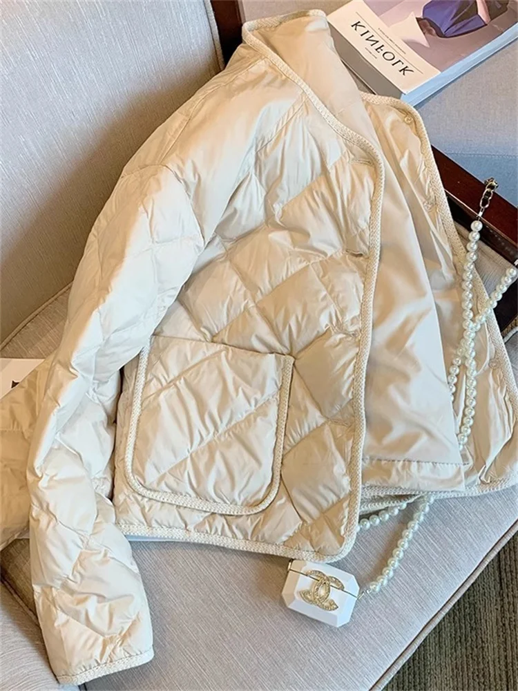 Korean Sle Lightweight Loft Cotton Jaet n Comfortable Sle Women's Outerwear Spring Autumn Season  Color