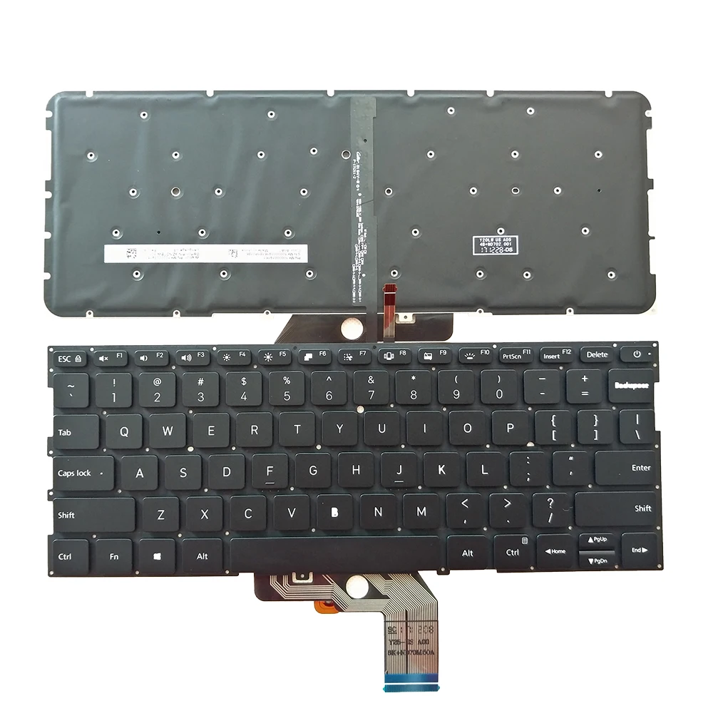 New US English Laptop keyboard For Xiaomi MI Air 13.3 inch backlit keyboard 9Z.ND7BW.601 MK10000039161 New original sliver