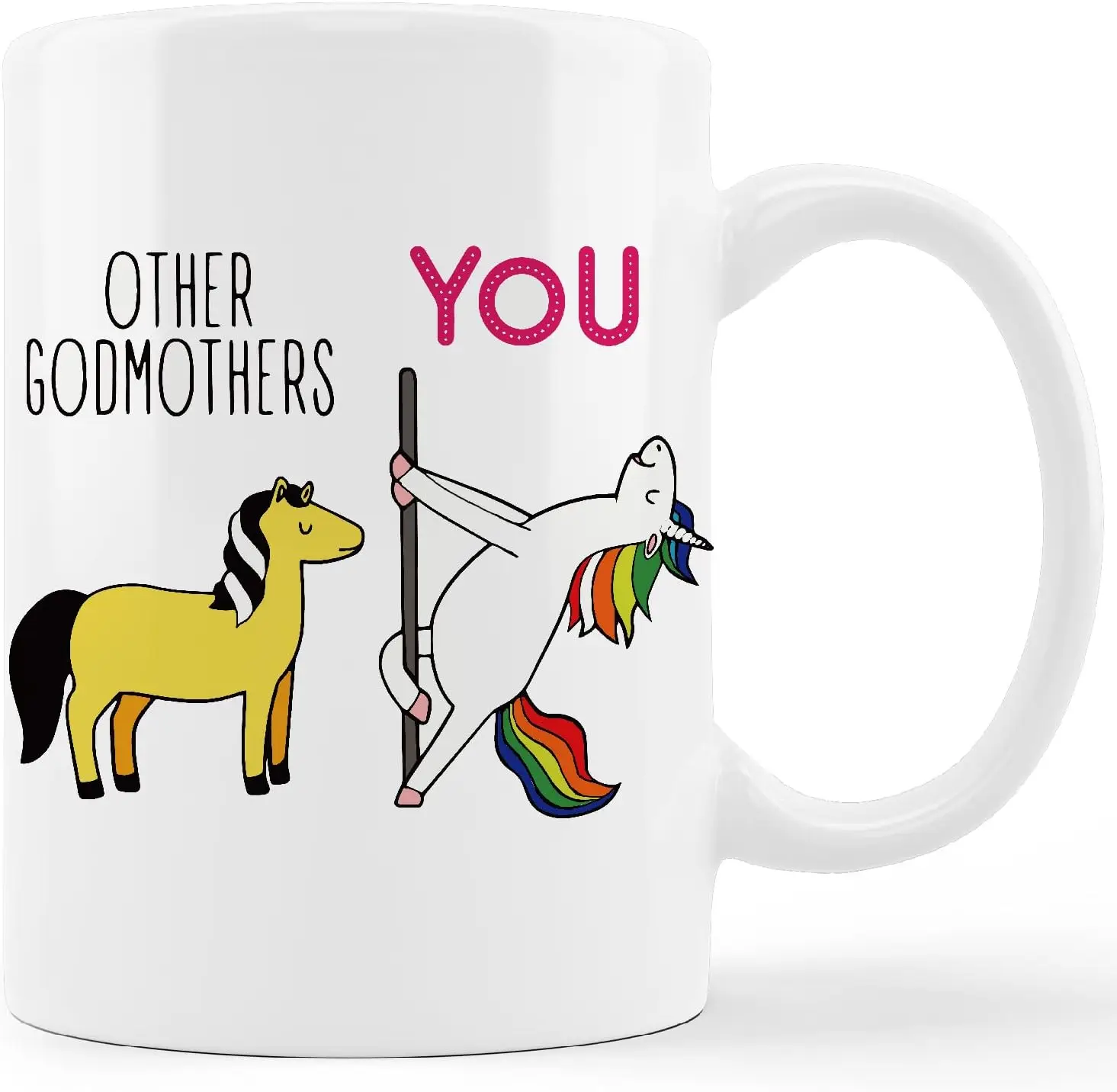 Funny Best Godmother Mug Cup,Other Godmothers VS You Ceramic Mug-11oz Coffee Milk Tea Mug Cup,Godmother Birthday Mother's Da