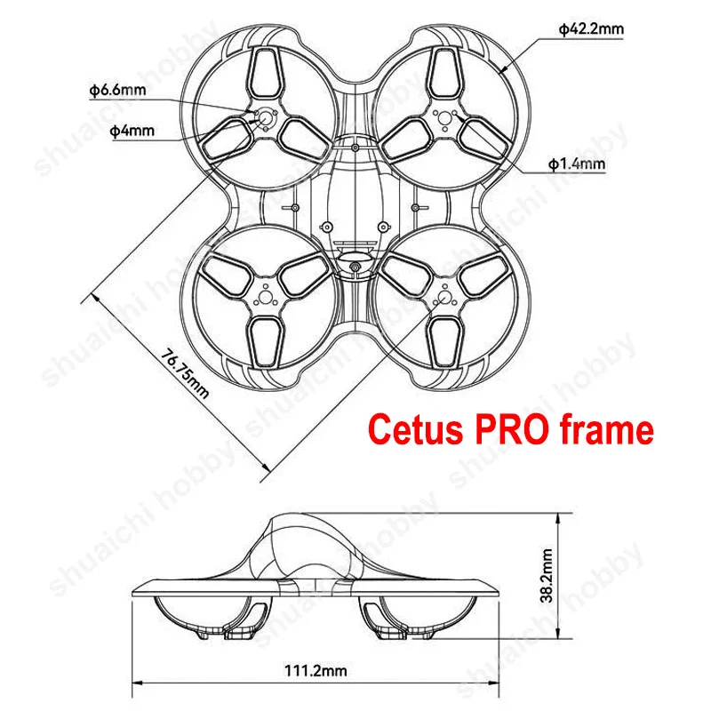 1 ชุด BETAFPV 1S Cetus Pro X Brushless Brushed Whoop กรอบชุดป้องกัน Canopy สําหรับในร่มกลางแจ้ง Tiny FPV Racing Drone