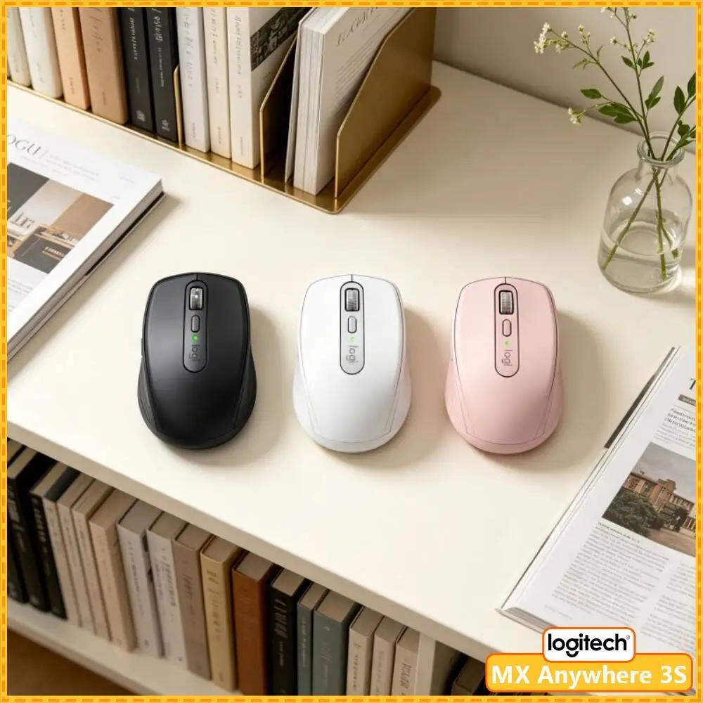 Wireless MX Anywhere 3S - 8000 DPI, Hyper-Scroll, Anti-Slip, Perfect for Auto Exhibition Trip & Business Travel