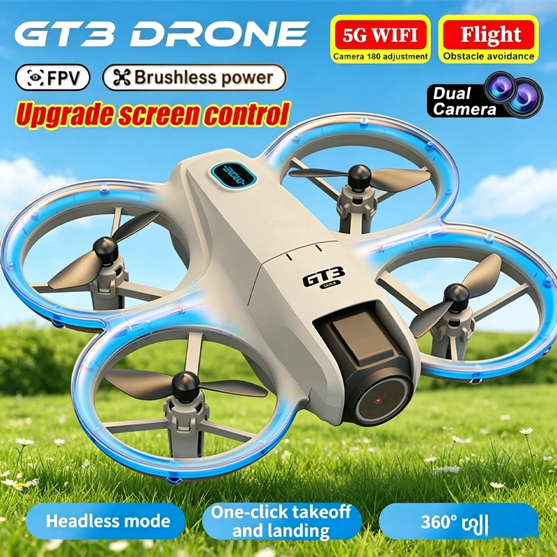 New Model GT3 MAX Drones Large Screen RC Drone 8k Positioning Gimbal Optical Flow Plastic Dual Camera Beginner-Friendly 100m