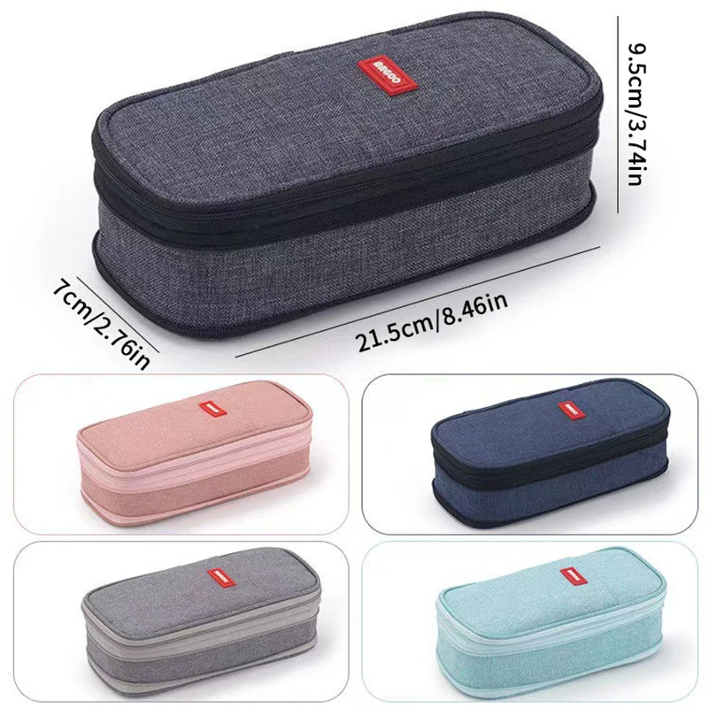 الطلاب أطفال القلم أكياس صندوق سعة كبيرة مقلمة القرطاسية اللوازم المدرسية مقلمة الحقيبة مكتب عمل حقيبة التخزين