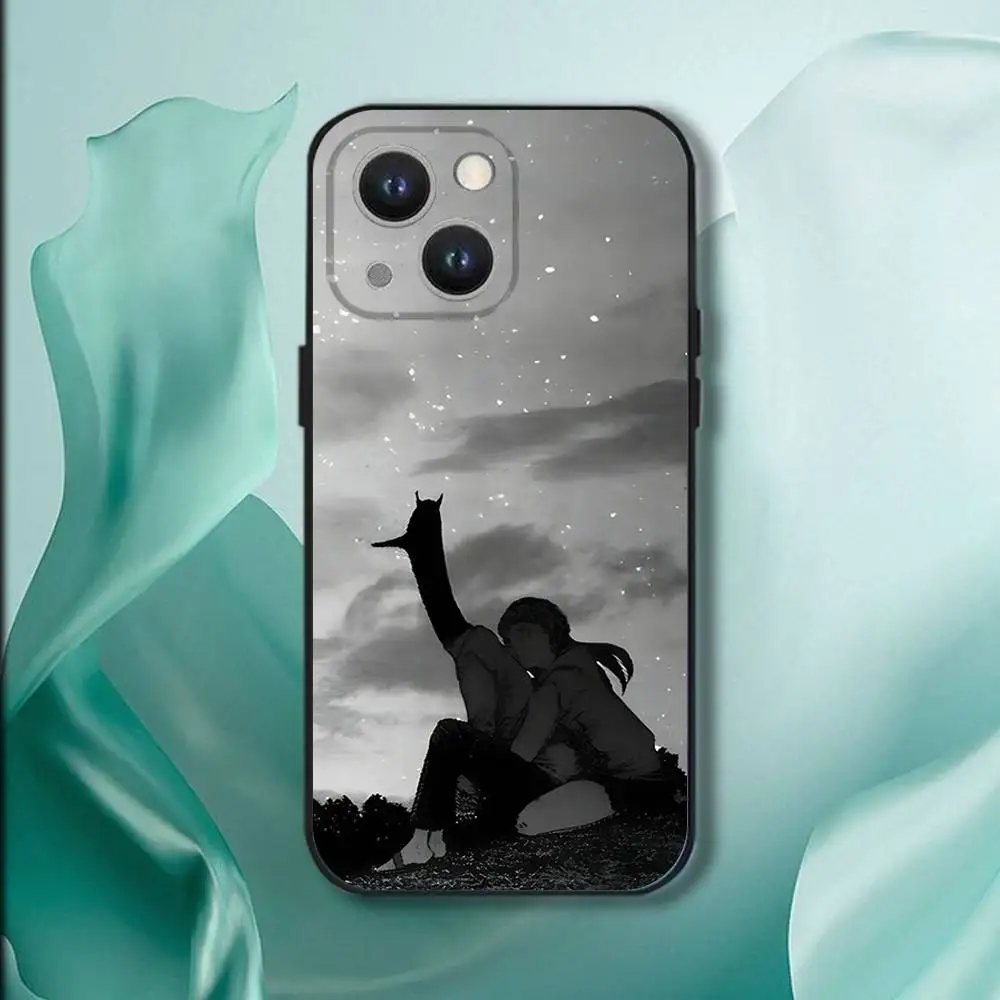 حافظة هاتف Goodnight Oyasumi Punpun لهاتف iPhone 17,16,15,14,13,12,11,Pro,XS,Max,XR,Plus,E,SE4,غطاء ناعم أسود صغير #4